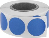 PrimeMatik - Rol van 500 blauwe ronde zelfklevende etiketten 19 mm