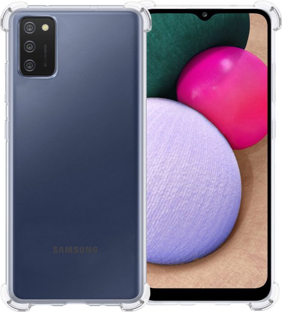 Hoesje Geschikt voor Samsung A03s Hoesje Siliconen Shock Proof Case Hoes - Hoes Geschikt voor Samsung Galaxy A03s Hoes Cover Case Shockproof - Transparant