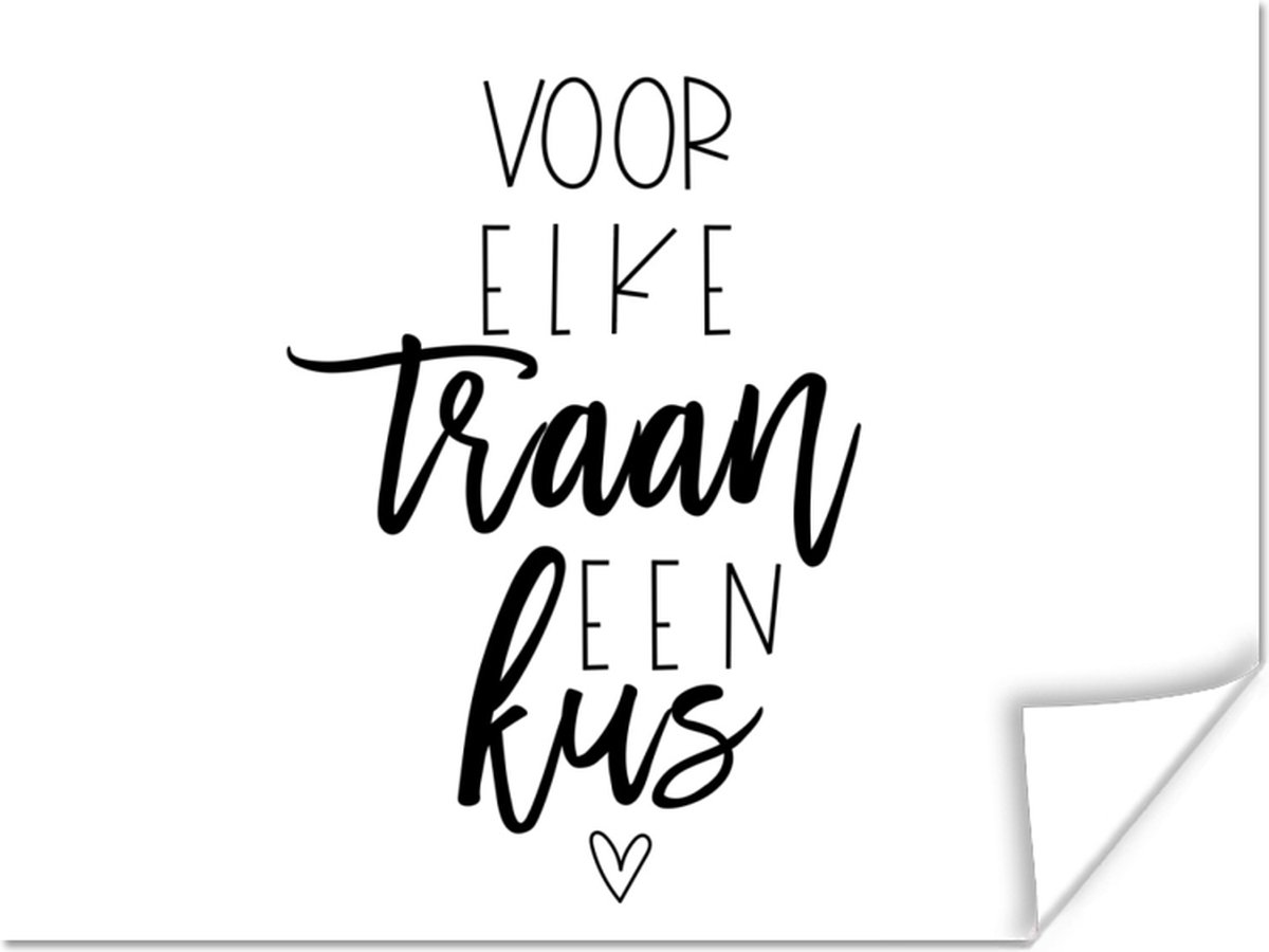 Poster Beterschap - Quotes - Kus - 80x60 cm