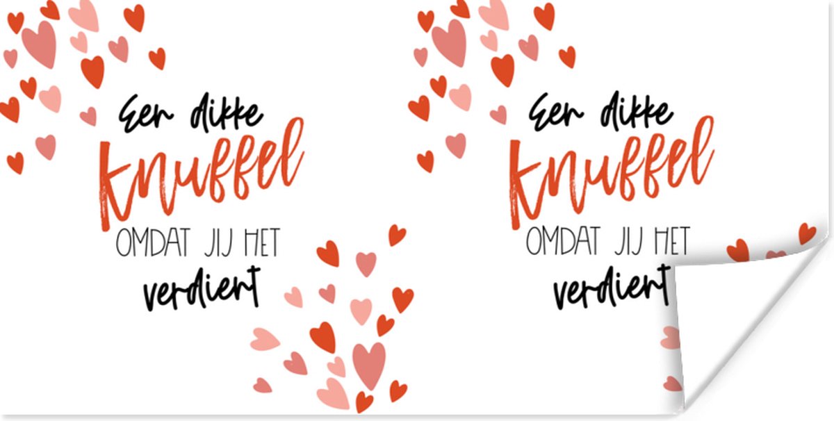 Poster Beterschap - Quotes - Rood - 160x80 cm