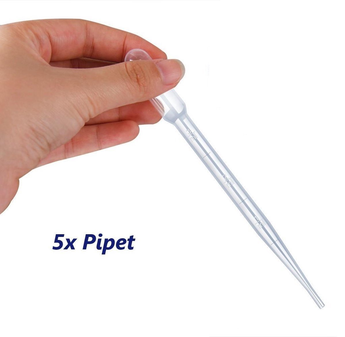 5 stuks pipet voor vloeistoffen - 3ml - pipet voor vloeistoffen - doseerpipet - plastic pipet - pasteur pipet - whisky pipet