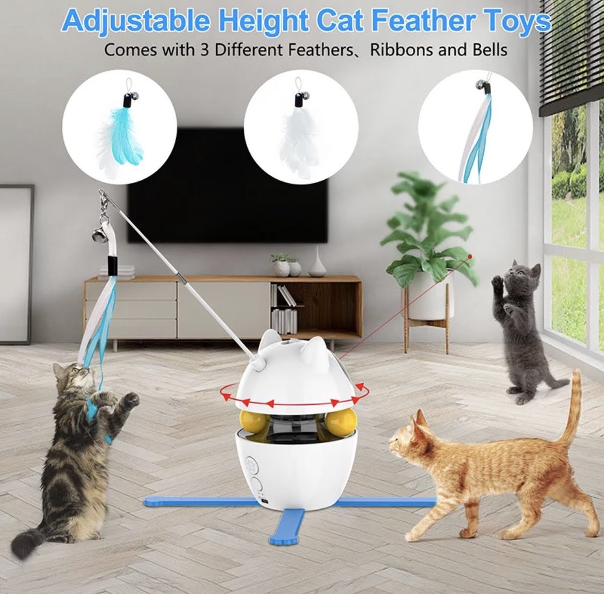 Atuban-jouets Interactifs Pour Chats D'intérieur, Boule À