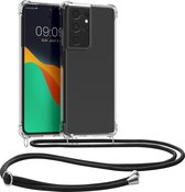 kwmobile telefoonhoesje geschikt voor Samsung Galaxy S21 Ultra - Hoesje met telefoonkoord - Back cover in transparant