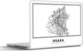 Laptop sticker - 10.1 inch - Osaka - Kaart - Japan - 25x18cm - Laptopstickers - Laptop skin - Cover