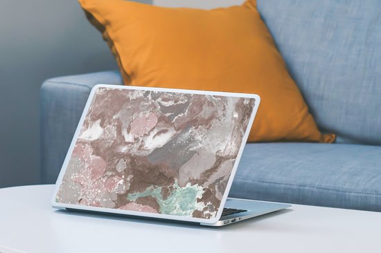 Autocollant pour ordinateur portable - 10,1 pouces - Rouge - Granit - Cailloux - 25x18cm - Autocollants pour ordinateur portable - Peau pour ordinateur portable - Couverture