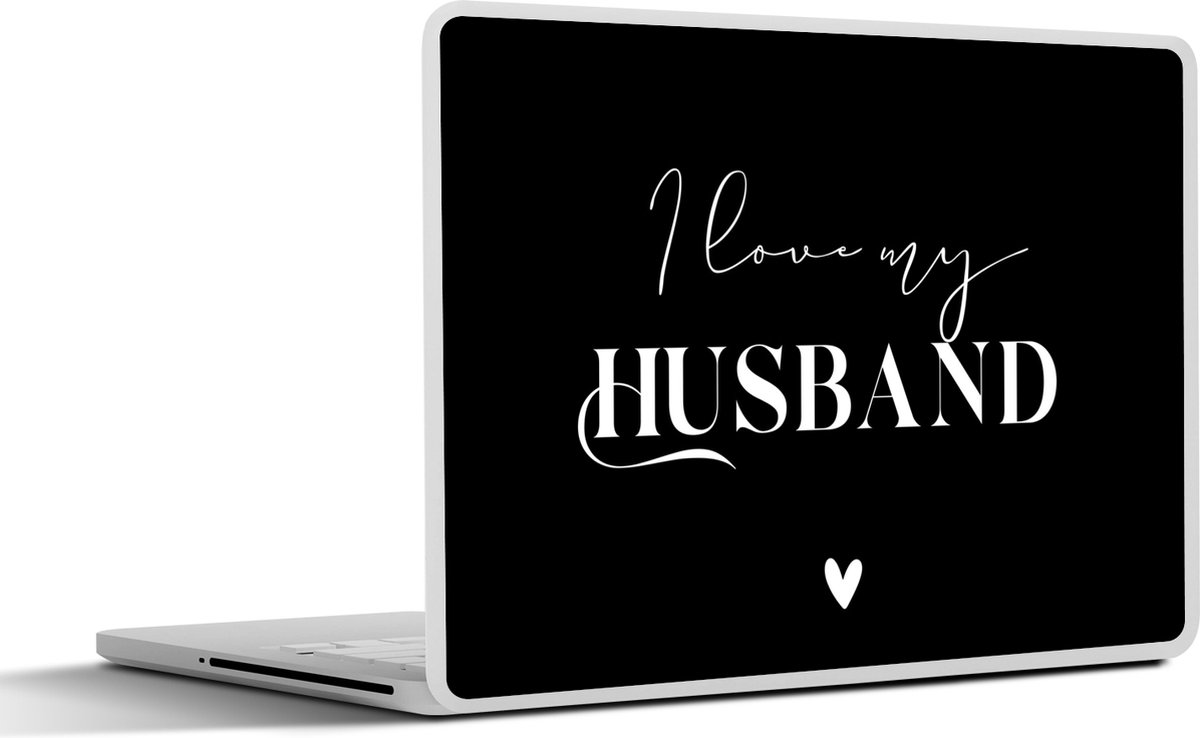 Laptop sticker - 12.3 inch - Partner - Huwelijk - Cadeau mannen - Quotes - 30x22cm - Laptopstickers - Laptop skin - Cover