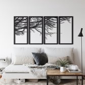 Wanddecoratie |Boom Van Leven / Tree of Life decor | Metal - Wall Art | Muurdecoratie | Woonkamer |Zwart| 100x50cm