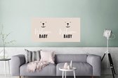 Poster Welcome baby - Quotes - Baby - Spreuken - Kids - Kinderen - 120x60 cm - Poster Babykamer