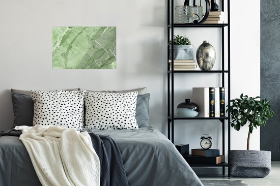 Affiche Boulders - Wit - Vert - Granit - 30x20 cm