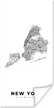 Affiche New York - Carte - Amérique - 60x120 cm