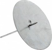 kandelaar 7 x 6 cm staal zilver 4 stuks
