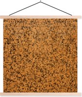 Porte-affiche avec affiche - Affiche scolaire - Oranje - Zwart - Pierres - Granit - 40x40 cm - Lattes blanches