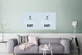 Poster Quotes - Welcome baby - Kinderen - Spreuken - Kids - Baby - 120x60 cm - Poster Babykamer