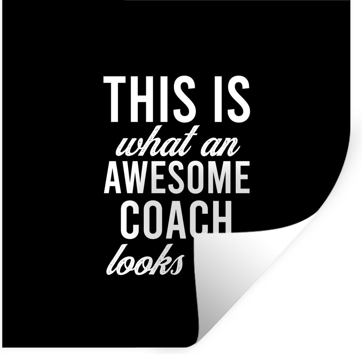Muurstickers - Sticker Folie - Quotes - This is what an awesome Coach looks like - Trainer