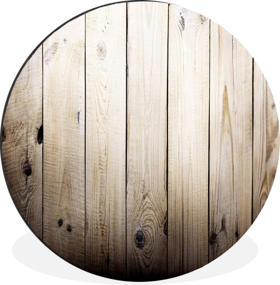 WallCircle - Wandcirkel - Muurcirkel - Plank - Boom - Hout - Landelijk - Aluminium - Dibond - ⌀ 60 cm - Binnen en Buiten