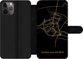 Bookcase pour iPhone 11 Pro Bookcase - Alphen aan den Rijn - Carte - Or - Avec compartiments - Étui portefeuille avec fermeture magnétique