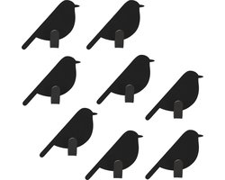 Moodcare® Zelfklevende Haakjes - Haakjes zelfklevend - Ophanghaakjes Zelfklevend – Vogel - 8 stuks