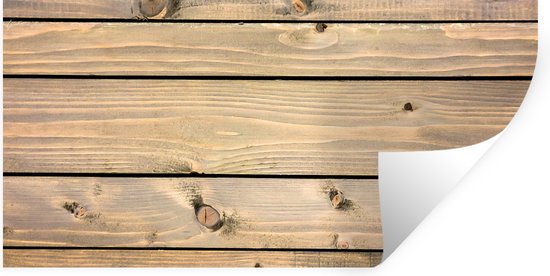 Stickers muraux - Rétro - Planche - Bois - Nature - 40x20 cm - Feuille adhésive
