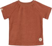Lässig T-shirt terry badstof - rust 86/92 13-24 mnd