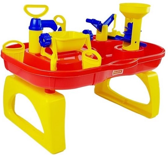 Thumbnail van een extra afbeelding van het spel Speelgoed watertafel -  geel en rood - opvouwbaar
