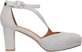 No Stress - Dames - Lichtblauwe suède pumps - Maat 37