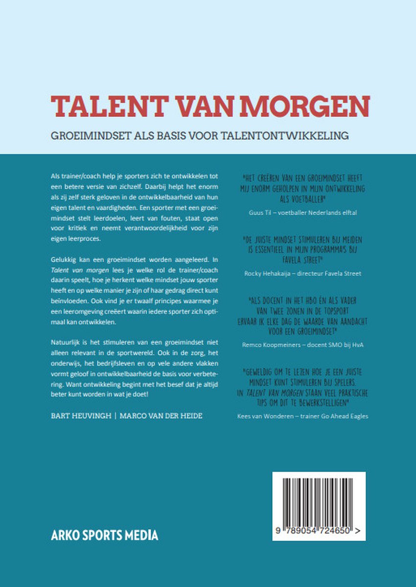 Talent van morgen - back cover