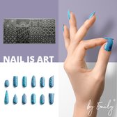 By Emily - Nail Art Stencil | Patterns | 12 designs | Stempelen | Nagelkunst | Manicure | Herbruikbaar | Metaal | Duurzaam |  Gellak | Tools | Gereedschap | Sjabloon