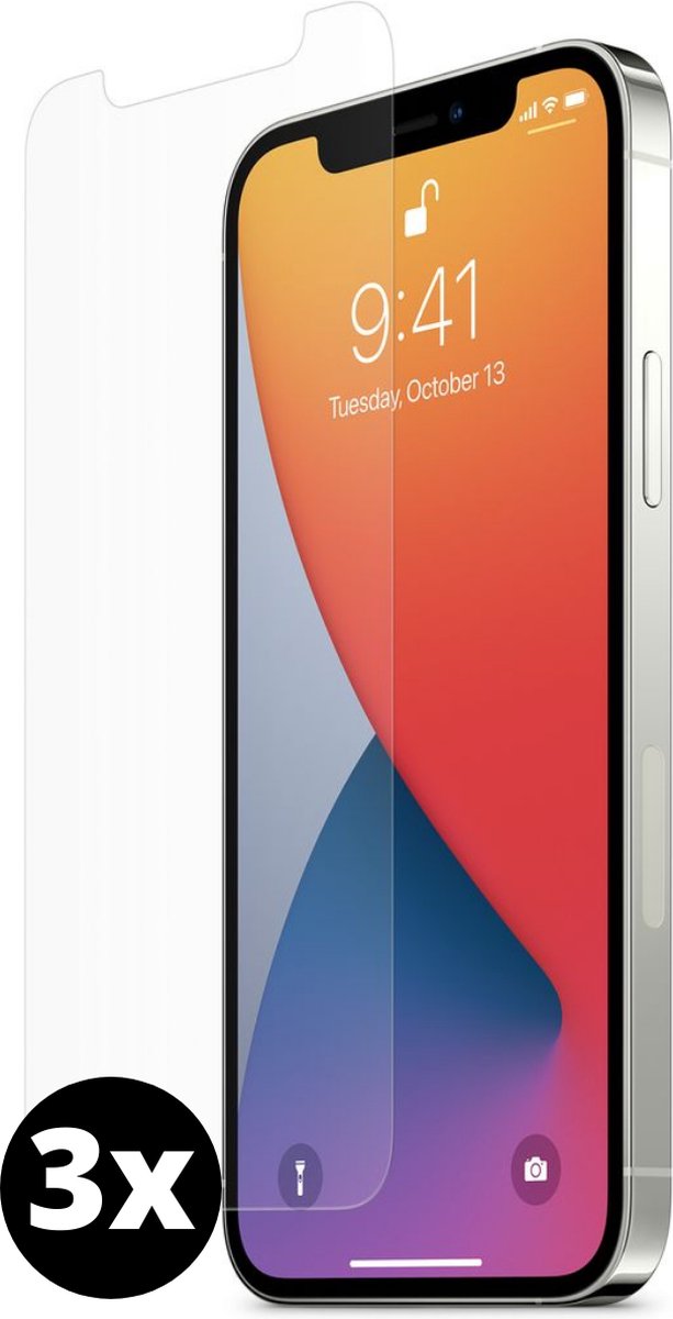 Fooniq Transparant Screenprotector 3x - Geschikt Voor Apple iPhone 12 Mini
