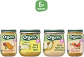 Organix Fruit & Maaltijden Box - Babyhapjes - Fruithapjes - 100% biologische babyvoeding - Geen onnodige toevoegingen - 6+ maanden - 24 stuks