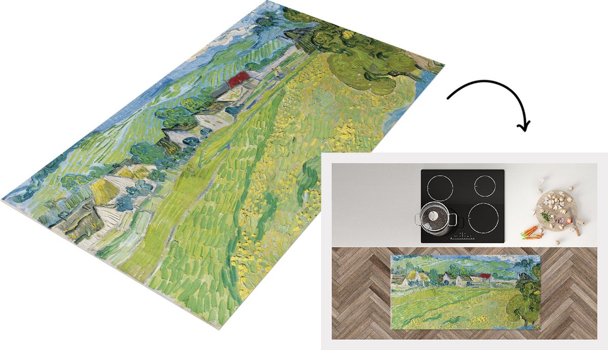 KitchenYeah Keukenloper - Loper keuken - Les Vessenots in Auvers - Vincent van Gogh - Keukenloper vinyl multicolor, foto 2