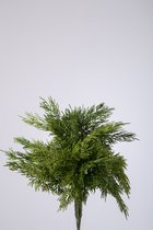 Kunstplant cedar - topkwaliteit decoratie - Groen - zijden tak - 31 cm hoog