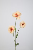 Kunstbloem Ranonkel - topkwaliteit decoratie - Peach Zalm - zijden tak - 61 cm hoog