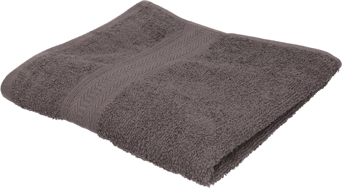 Jassz badkamer handdoeken - grijs - 50 x 100 cm - huishoud textiel - 420 gram - 100% katoen - badhanddoeken