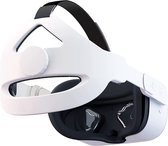 YONO Elite Strap met VR Cover geschikt voor Oculus Quest 2 - Verstelbare Comfortabele Strap met Hoofdkussen Meta Quest 2 - 3D Bril Accessoires - Wit