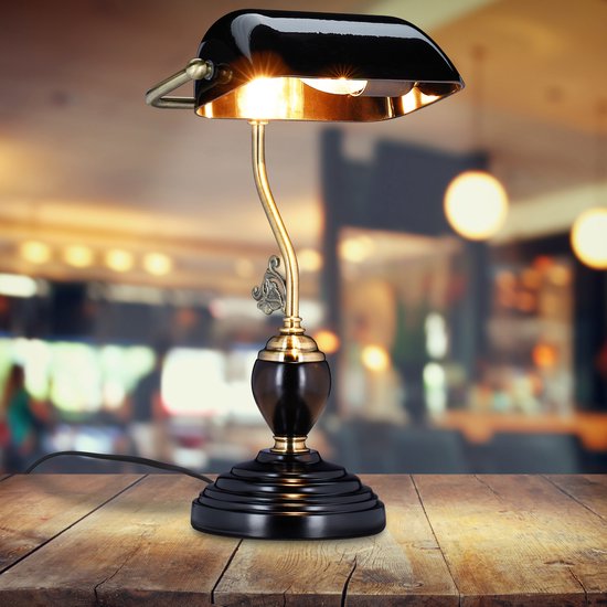 Bauhaus - Bank lamp - Bureaulamp - IJzer, glas - Bibliotheeklamp