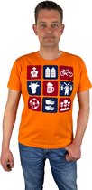 Oranje Heren T-Shirt - Echt Hollands -  Voor Koningsdag - Holland - Formule 1 - EK/WK Voetbal - Maat XL