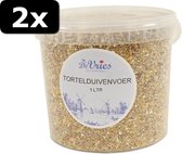 2x DE VRIES TORTELDUIFVOER 870ML 700GR