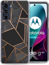 iMoshion Design voor de Motorola Moto G200 hoesje - Grafisch Koper - Zwart / Goud