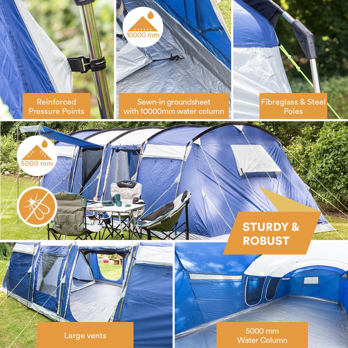 Pop-up tent voor 2-4 personen, campingtent met voortent, automatisch, ultralichte familietent, secondentent, zonwering, cabana-tent voor outdoor, camping, festival, groot legergroen (bruin, XL Pop-up tent voor 2-4 personen, campingtent met voortent, automatisch, ultralichte familietent, secondentent, zonwering, cabana-tent voor outdoor, camping, festival, groot legergroen (bruin, XL