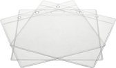 CKB Ltd 10x Conference Extra Horizontal Clear ID Badge Card Plastic Bag Holder Pochettes 118mm x 110mm / pour une carte 115mm x 95mm