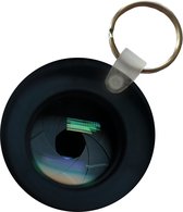 Sleutelhanger - Camera lens met licht reflectie - Plastic - Rond - Uitdeelcadeautjes