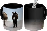 Magische Mok - Foto op Warmte Mok - Ezels op de weg - 350 ML - Uitdeelcadeautjes