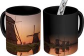 Magische Mok - Foto op Warmte Mokken - Koffiemok - Molen - Horizon - Nacht - Magic Mok - Beker - 350 ML - Theemok