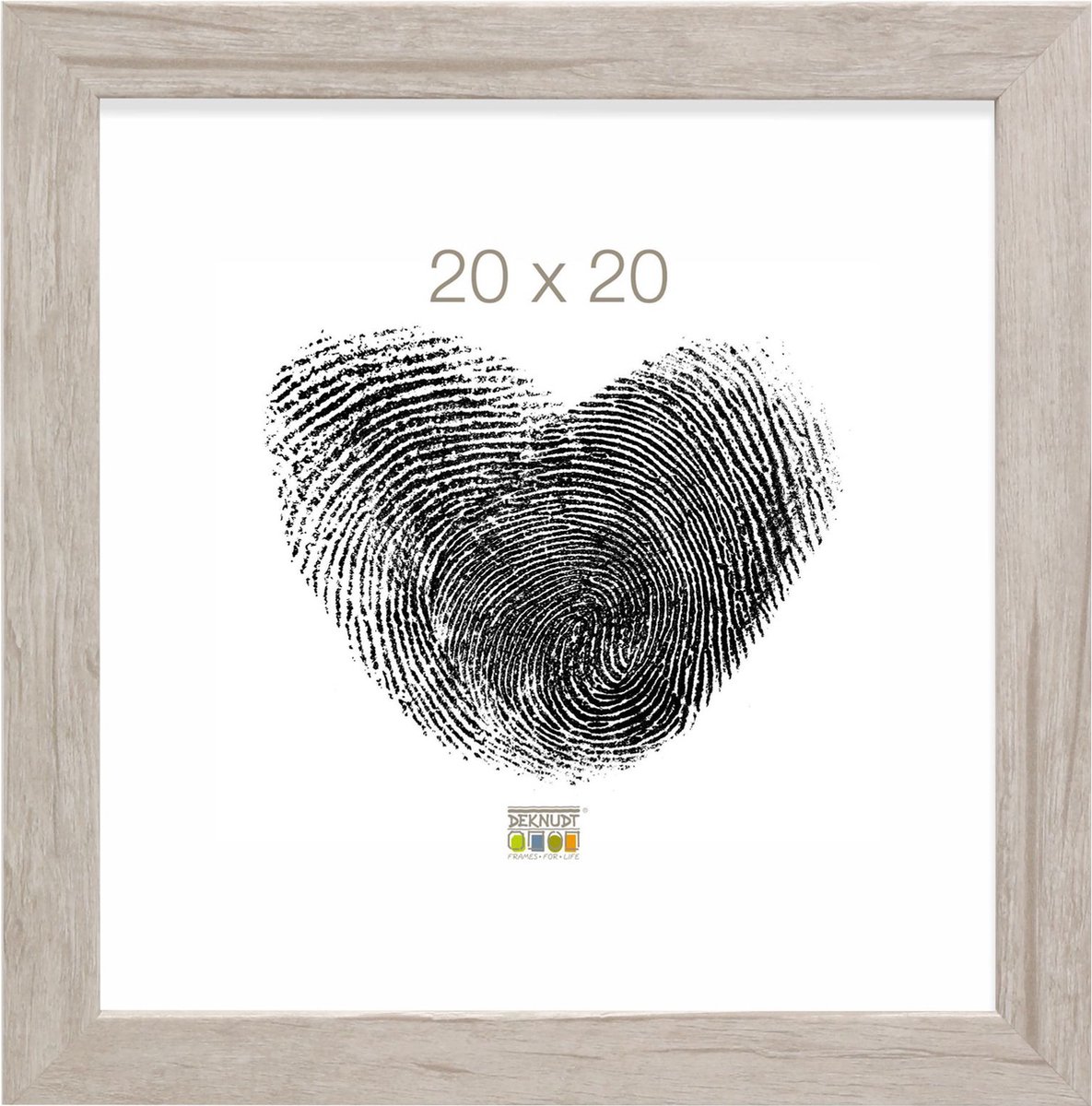 Deknudt Frames fotolijst S45RH1 - naturel - grijs - hout - 20x20 cm