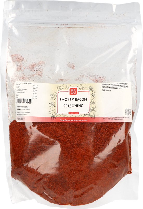 Van Beekum Specerijen Smokey Bacon Seasoning 1 kilo (hersluitbare