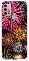 Coque Antichoc avec photo Motorola Moto G30 | G20 | Coque de téléphone G10 avec bordure transparente Fireworks