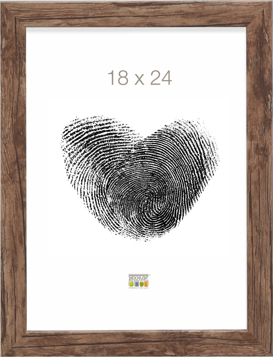 Deknudt Frames fotolijst S45RH3 - bruin - hout - 18x24 cm