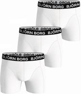 Björn Borg boxershorts Essential (3-pack) - heren boxers normale lengte - wit -  Maat: XL