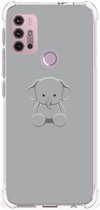 Telefoonhoesje  Motorola Moto G30 | G20 | G10 TPU Case met transparante rand Baby Olifant