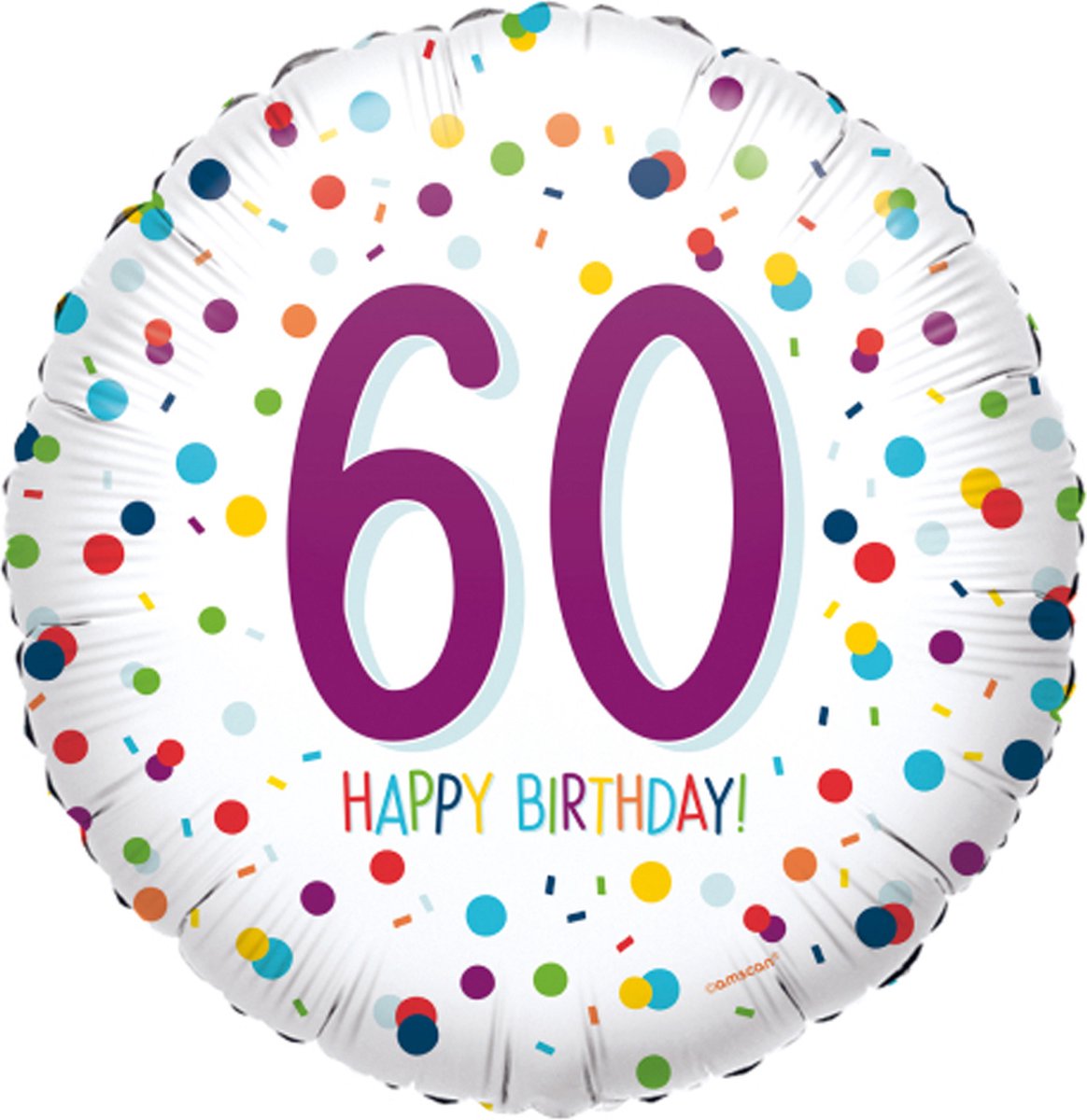 Folieballon 60 ‘Happy Birthday’ Multicolor - 43 cm
